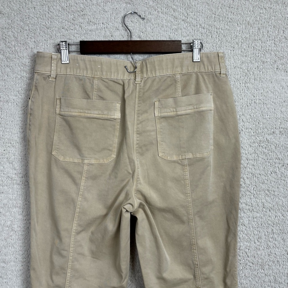Chico's Pants Womens 2R/Lg 12 Khaki Flat Front Stretch Waistband Straight Leg‎ - Picture 6 of 14